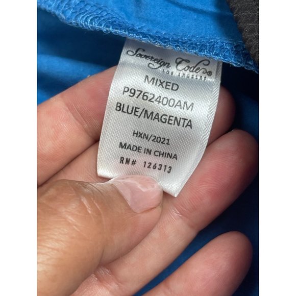 NWT Sovereign Code “Mixed” Swim Trunks Pink Blue Board Shorts Bathing Suit Men L - Picture 3 of 5